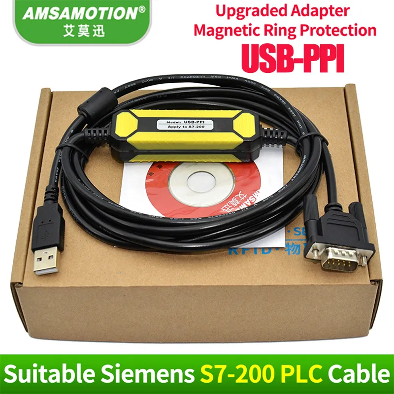 2017updated Version USB-PPI ПЛК кабель для программирования USB к RS485 адаптер для Siemens S7-200 ПЛК USB PPI кабель для загрузки - Цвет: 2017updated Version