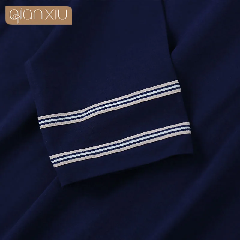 

Qianxiu Couple style men's pajamas lingerie confortable Solid color home clothes 18101