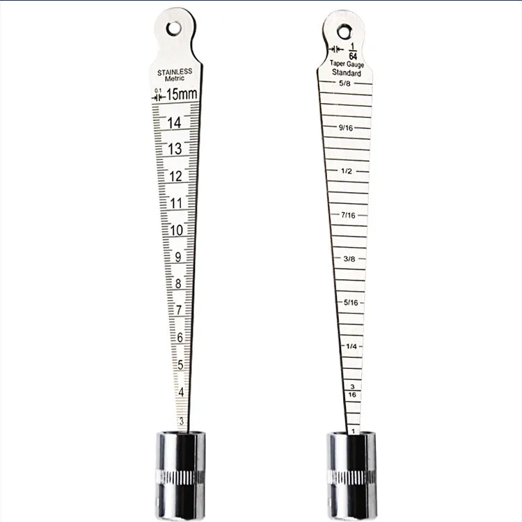 Горячая 1-15 мм двухсторонняя клиновидная щупа из нержавеющей стали линейка сварочная инспекция конус манометр апертура шкала щель отверстие измерительный инструмент