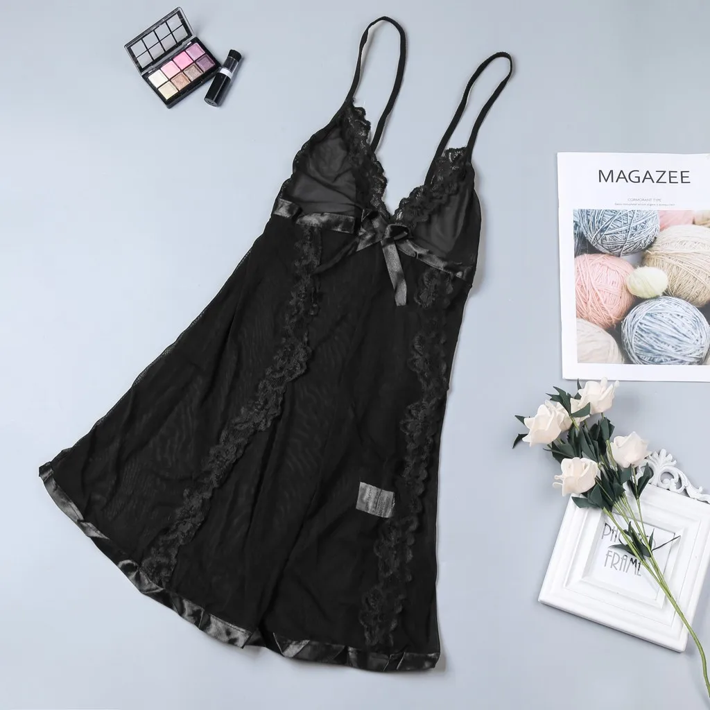 Женское Прозрачное нижнее белье Клубная одежда с глубоким V образным вырезом