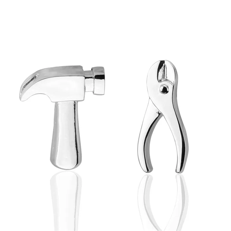 Ювелирные изделия HYX серебристый молоток зажим металлический бренд манжеты