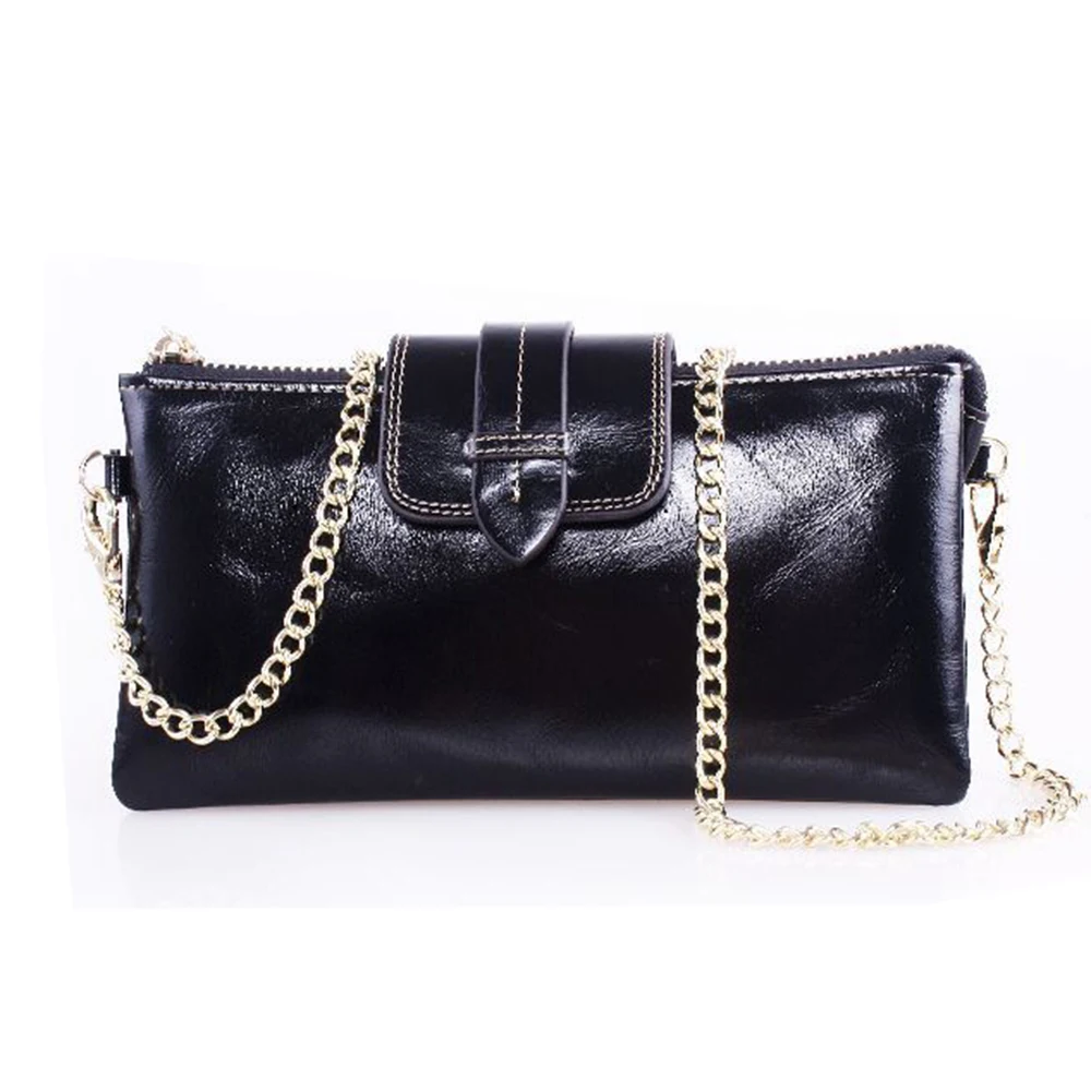 Женский Длинный кошелек из натуральной кожи вместительный Дамский клатч через