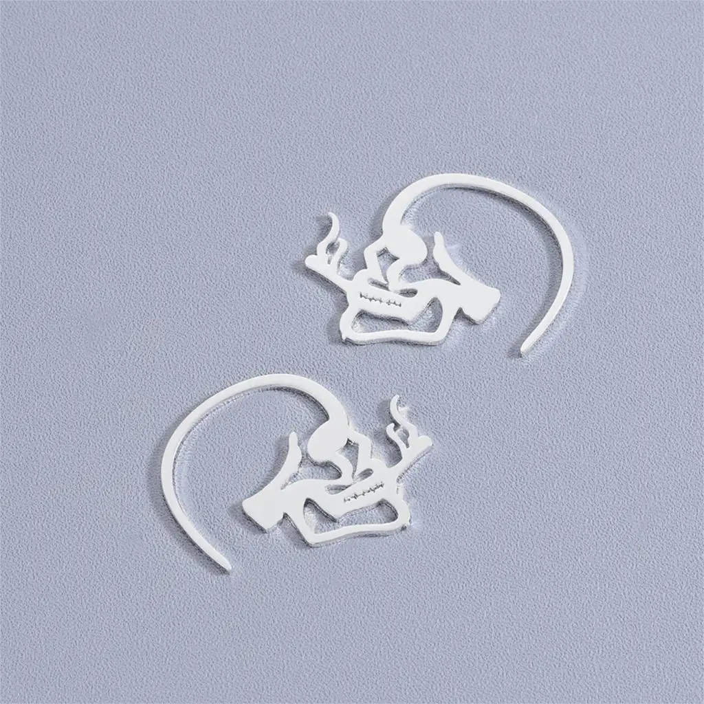Cxwind New Fashion Stainless Steel Stud Earrings Gold Color Skull for Women Girl Punk Ear Charms Jewelry | Украшения и аксессуары