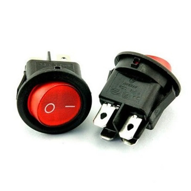 5 шт. 4-контактный переключатель ВКЛ./ВЫКЛ. черный красный кулисный 6 а250 в