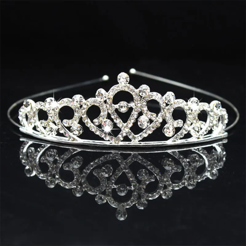 

Bridal Wedding Crystal Tiara Headband Party Princess Prom Crown Kids Girl Hairband Hair Accessiories LL@17