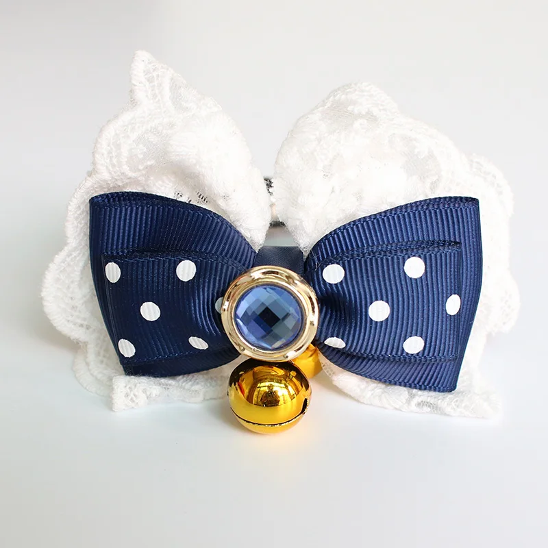 Модный ошейник для кошек и собак галстук бабочка кружевной декоративный