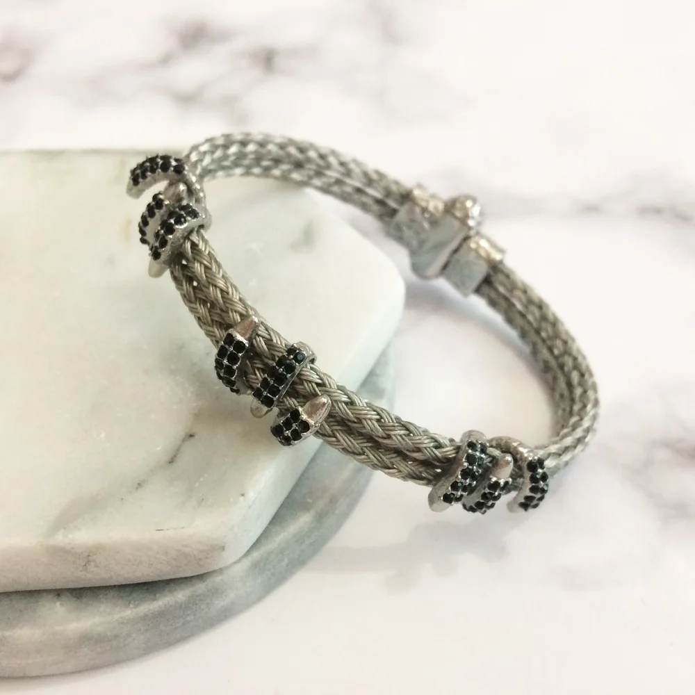 silver Новое поступление, браслет Atoyestone, мужской, Artillery Banlge, с Когти орла, с цирконием, браслет, подходит для мужчин, часы, ювелирный браслет - Окраска металла: silver