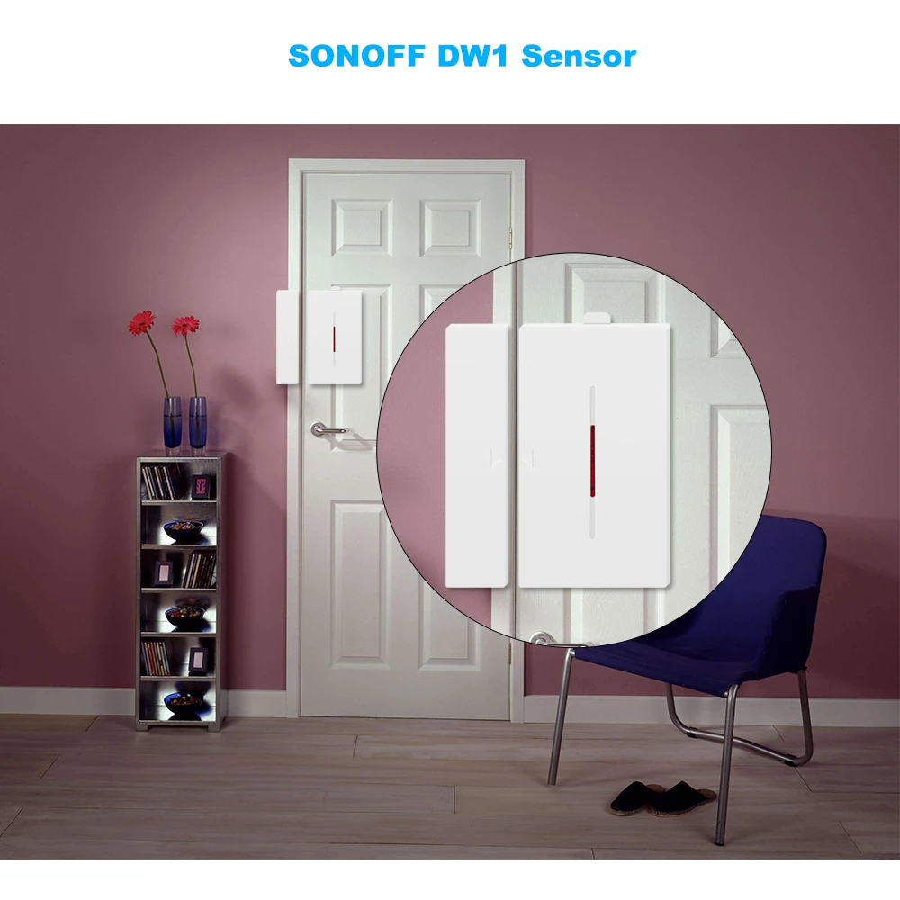 Датчик сигнализации SONOFF DW1 беспроводной 433 МГц для дверей и окон | Безопасность