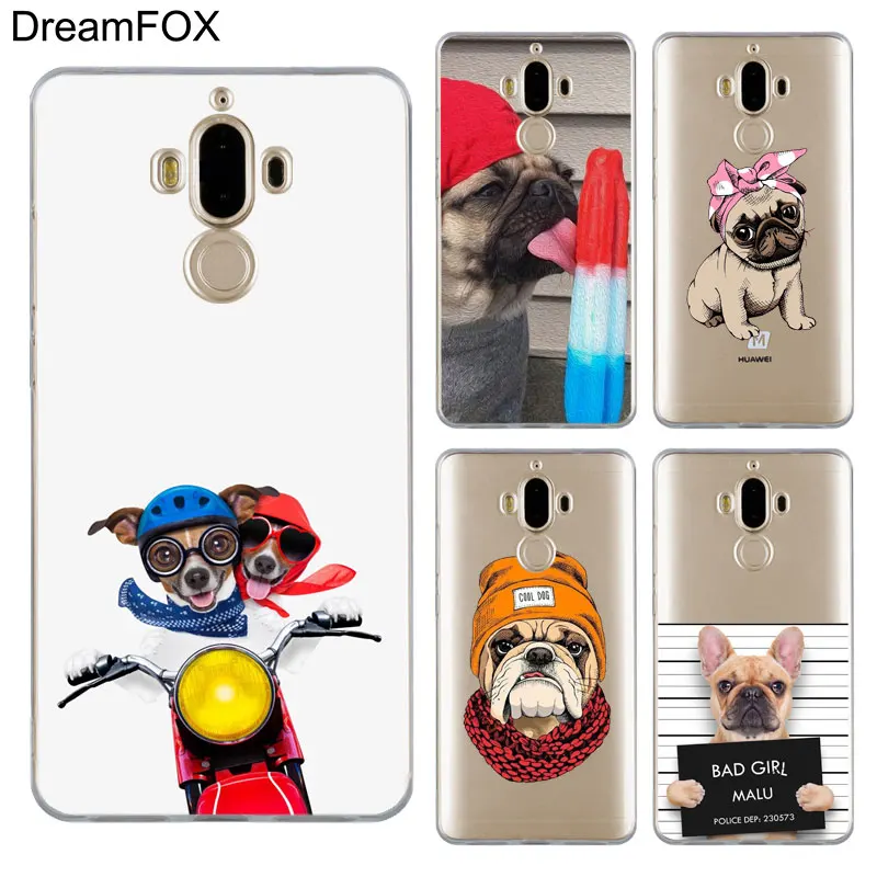 DREAMFOX M281 Мопс Собака Французский щенок бульдога Мягкий ТПУ силиконовый чехол для
