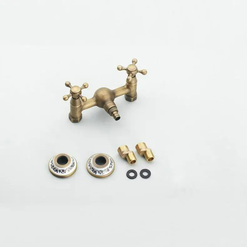 Бесплатная доставка смеситель для душа в ванную комнату 2 ручки душевой клапан