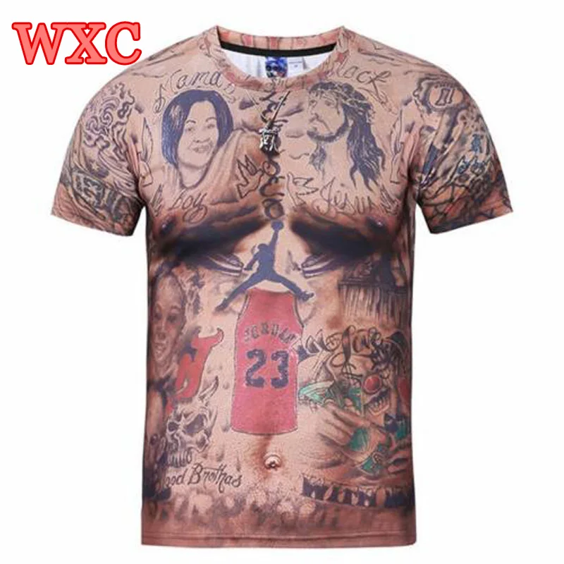 Харли Квинн Джокер Череп татуировки Байкер Топы косплей 3D футболка Дэдшот Рик