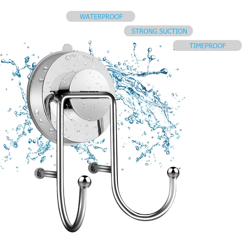 

Stainless Steel Strong Transparent Suction Cup Sucker Wall Hooks Hanger Vacuum Holder for Kitchen Shower Bathroom