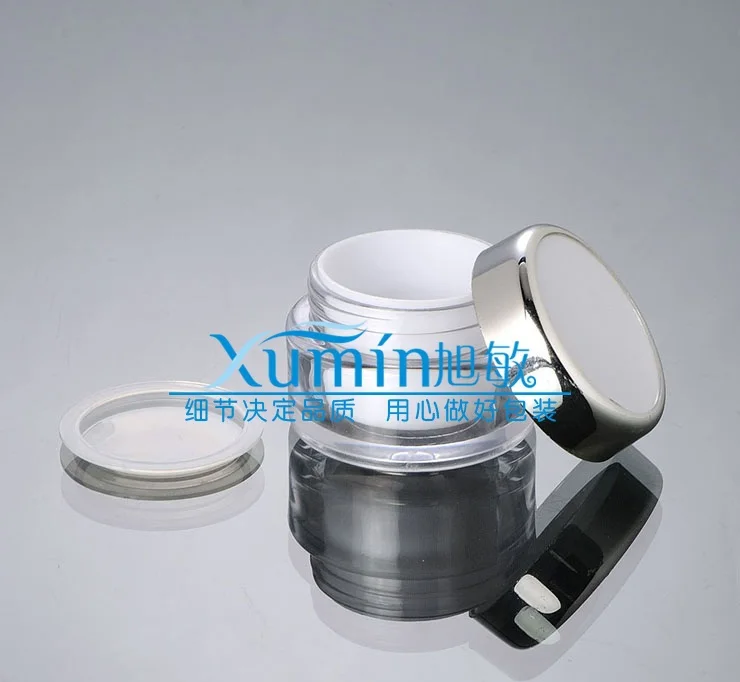 20g plastic white cream jar with white lid, 20 grams cosmetic jar for eye cream, 20g plastic jars