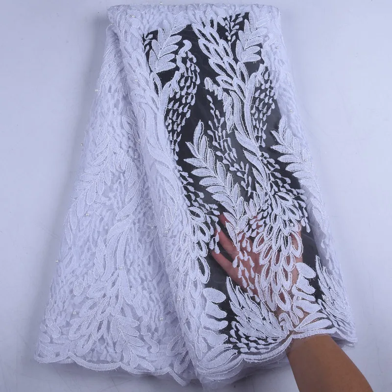 

2019 Latest French Nigerian Laces Fabrics High Quality Tulle African Laces Fabric Wedding African French Tulle Lace Fabric Y1576