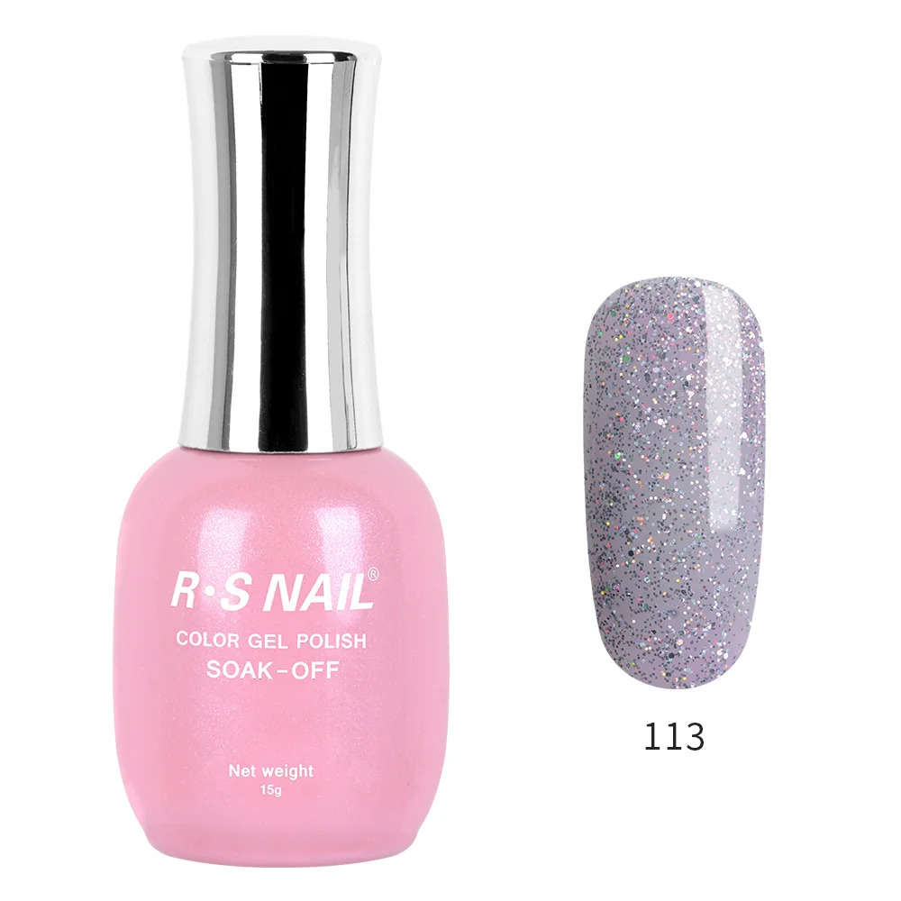 RS NAIL Новая серия Гель-лак для ногтей УФ светодиодный Гель-лак 120 цветов Гель-лак профессиональный маникюрный набор гель-лаков 15 мл - Цвет: 113