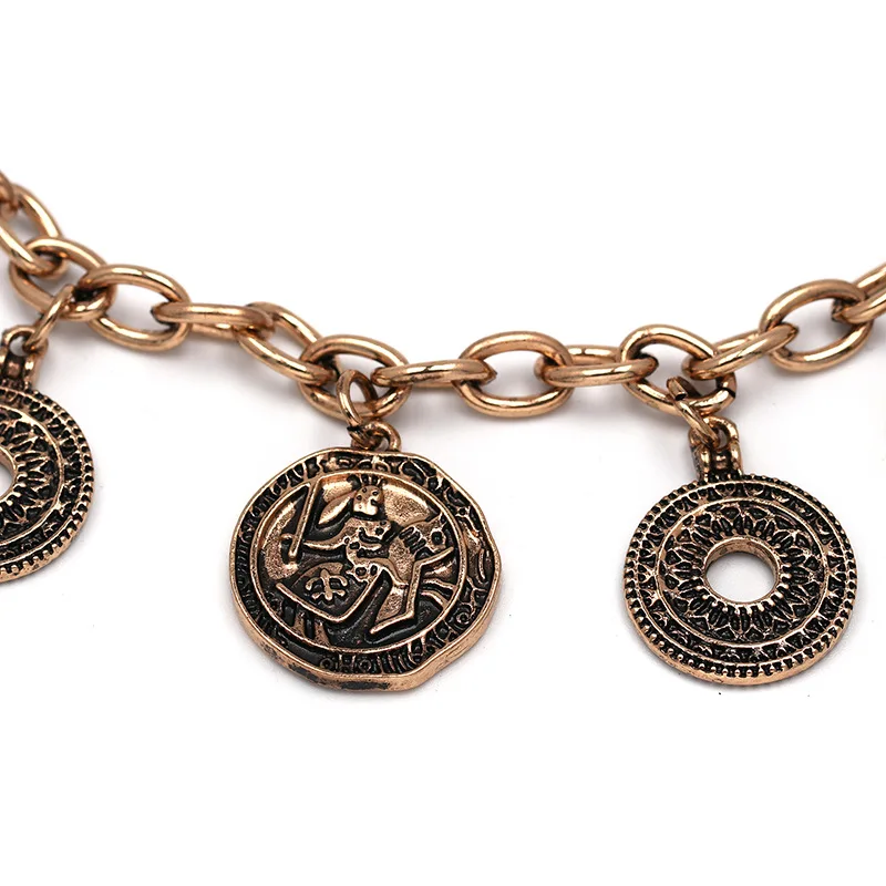 Этническая монеты медальоны Chokers ожерелья для Для женщин Винтаж цвета: