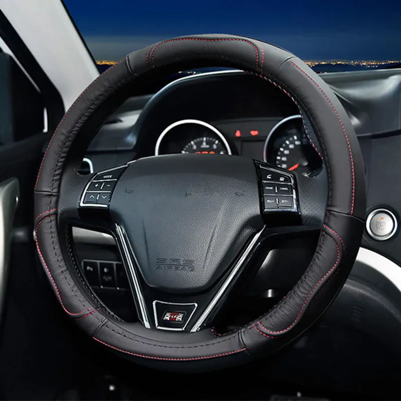 Спортивные 4 сезонные Модные Кожаные чехлы на руль с верхним слоем для Great Wall Haval H6