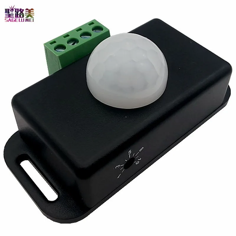 Лучшая цена 1 шт. DC12V 24V 8А инфракрасный датчик движения PIR переключатель для 5050 3528