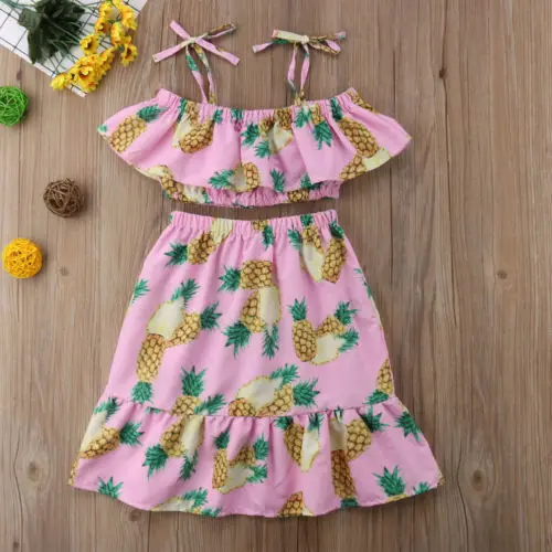 Одежда для маленьких девочек комплект одежды из 2 предметов с принтом Яблоко