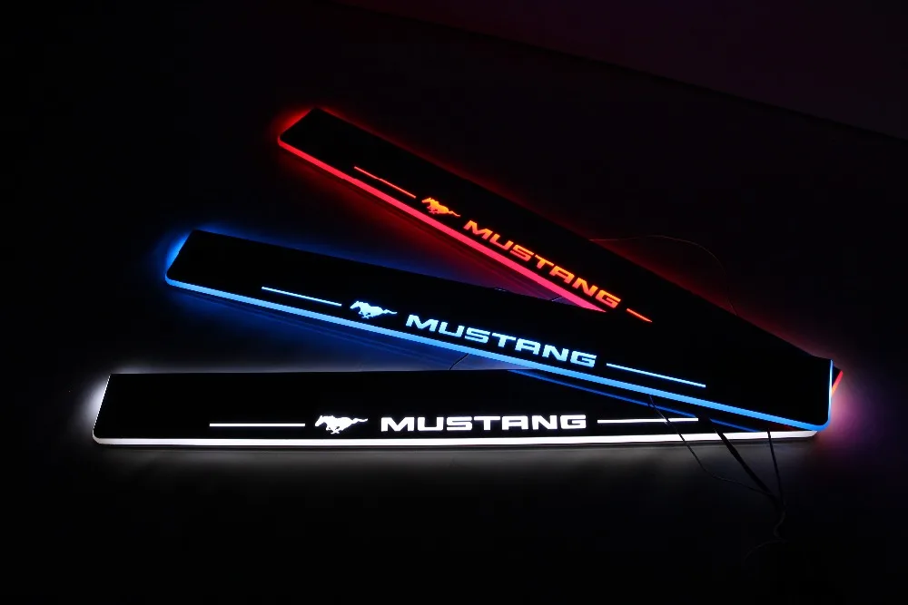 Водонепроницаемый Ультратонкий акриловый светодиодный порог WOOBEST для ford mustang 2015