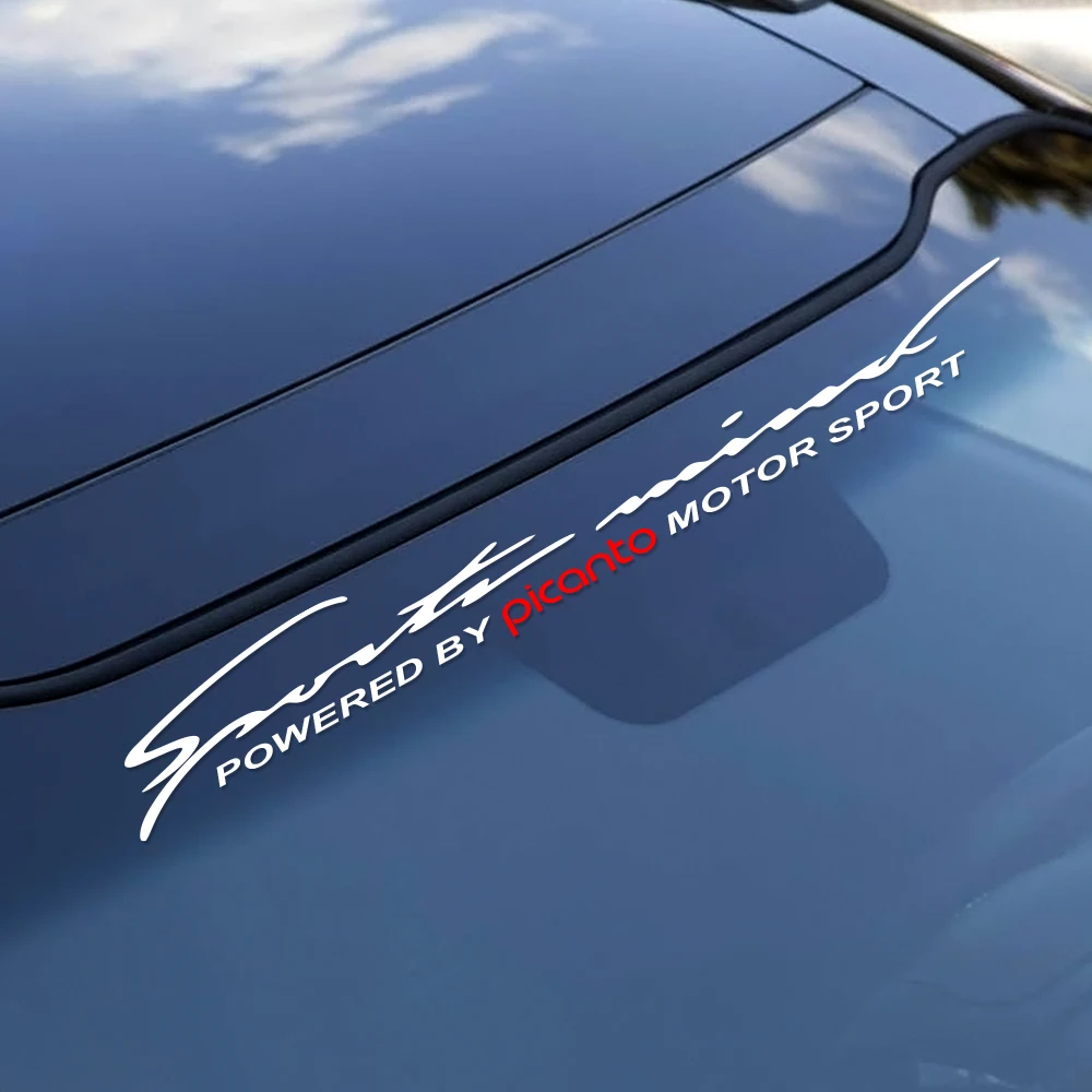 Виниловые наклейки для переднего и заднего лобового стекла мотоспортивного автомобиля размером 90*12 см для Kia Picanto, персонализированные аксессуары в стиле декора.