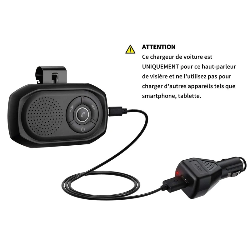 Автомобильный комплект громкой связи VicTsing Bluetooth динамик со встроенным
