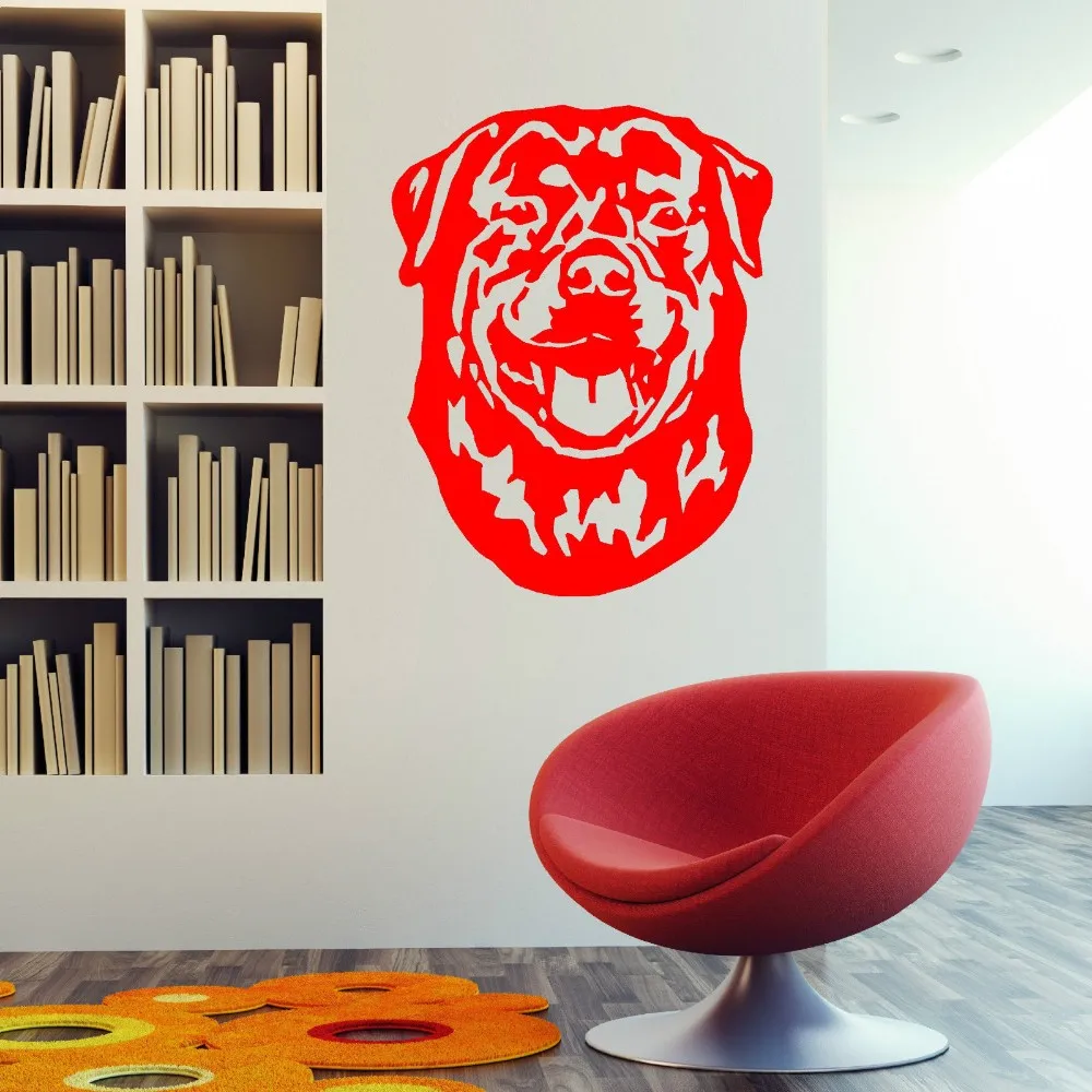 New Design Wall Decals ROTTWEILER HUND Vinyl kunst aufkleber Stickers Home Decor Living Room Mural Dog Wallpaper J554 | Дом и сад
