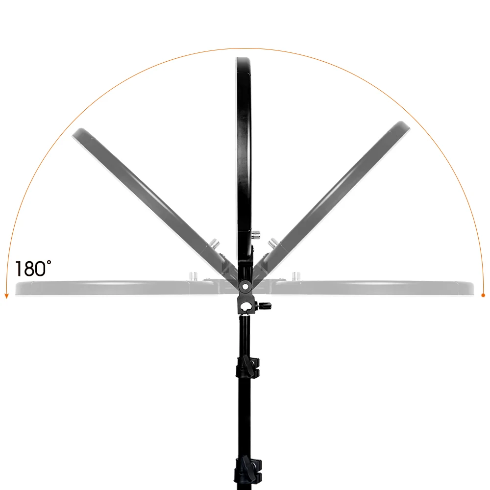 Capsaver 1" 18" кольцевой светильник для макияжа двухцветная лампа 3200 K-5500 K CRI90 кольцевой светильник кольцевая лампа для видеосъемки YouTube фото