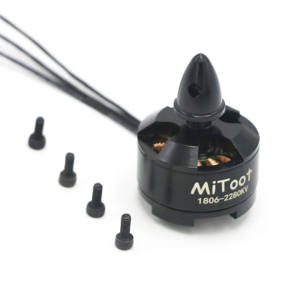Миниатюрный многовинтовой мотор Mitoot 1806 2280KV с бесщеточным двигателем 2 3S CW/CCW Для