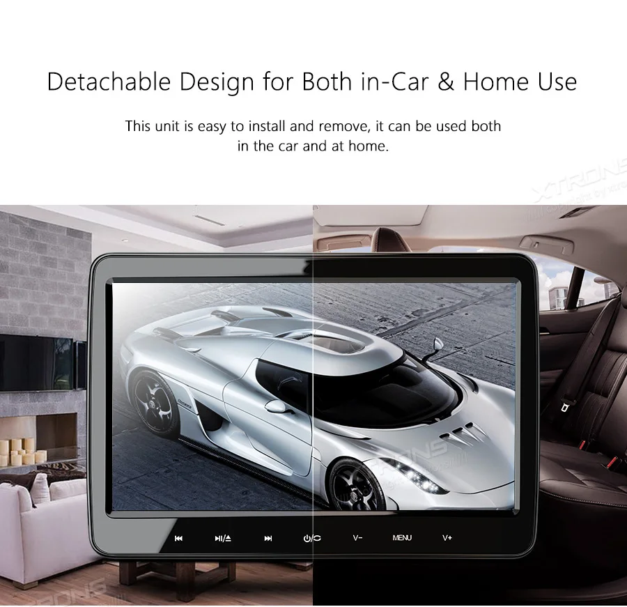 XTRONS 10 1 ''HD цифровой TFT экран Сенсорная панель автомобильный подголовник
