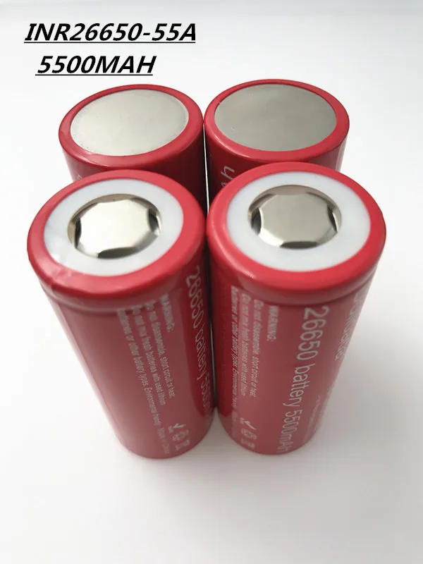 4 шт. Dolidada 26650 аккумулятор 5500mah аккумулятор 26650 Li-ion 3,7 v аккумуляторная батарея для фонарика Электрический инструмент 55A 26650 аккумулятор