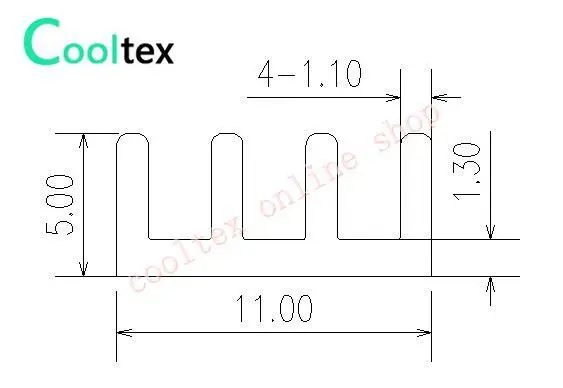 1000pcs 30x11x5mm Aluminum HeatSink radiator Chip CPU GPU VGA RAM LED IC Heat Sink Electronics Computer Transistor | Компьютеры и офис