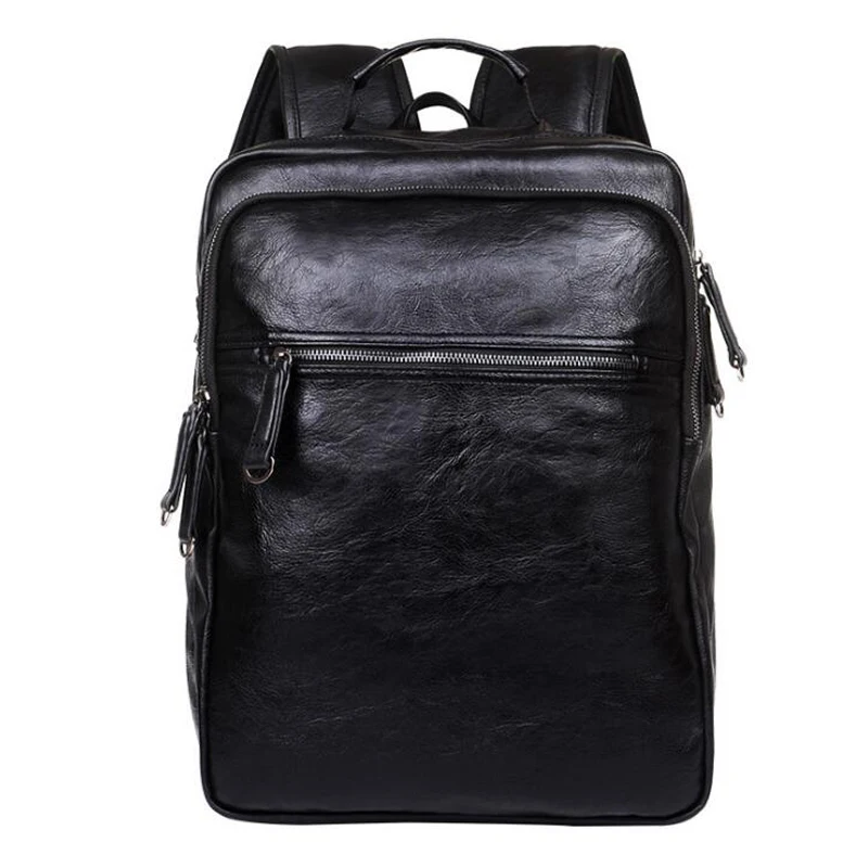 

Zebella High Quality PU Leather laptop Book Functional Backpack Teenager Men Casual Waterproof School bags Travel Male mochila