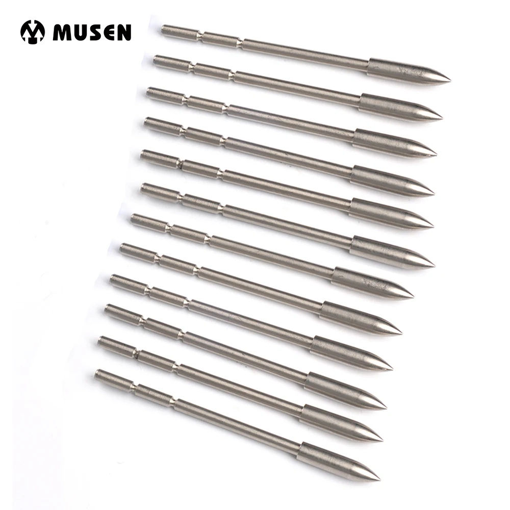 

12/24pcs 3 inches Arrowhead X10 Stainless Steel Arrowhead OD 5.2mm ID 3.2mm Inner-type Tips for Archery Hunting Shooting