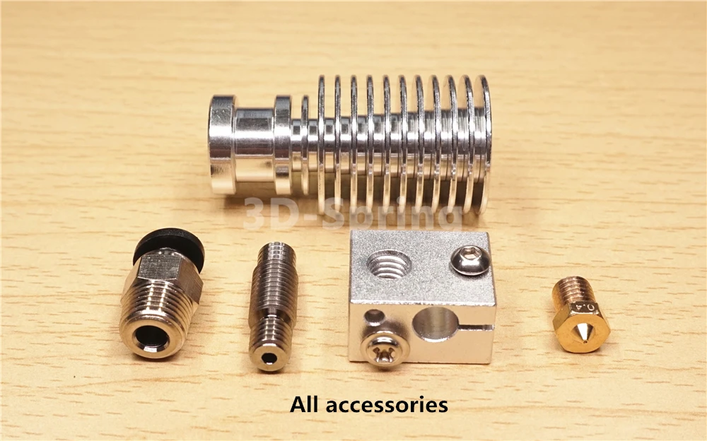 V6 Hotend длинные экструдер Медь сопла комплект для 3D-принтеры 1,75 мм 3 мм Титан PTFE тефлон отделочных печатающей головки