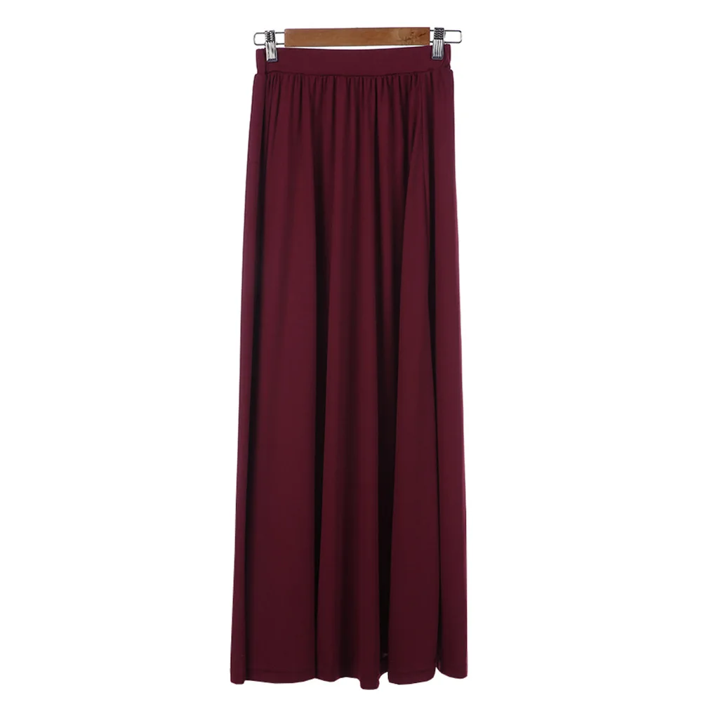 

U-SWEAR 2020 New Arrival Fashion Women Pleated Skirt Floor-Length Office Lady Elegant Vestidos Female Clic Solid SkIrt