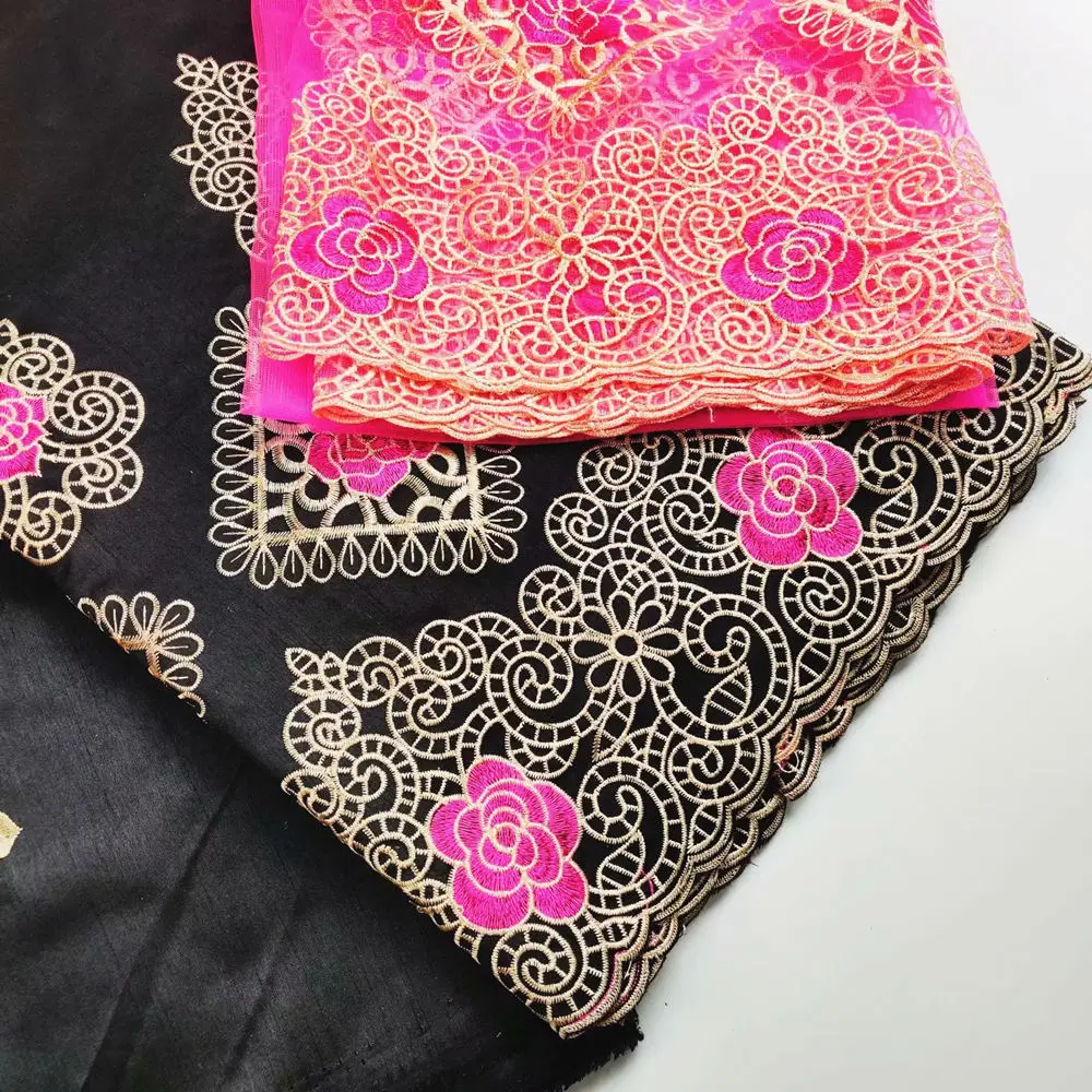 Африканская ткань с камнями индийское высокого качества сырой шелк Джордж