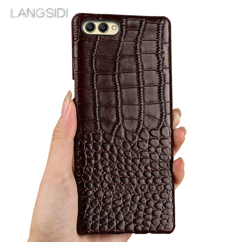wangcangli For Huawei Honor 5X phone case Luxury handmade genuine crocodile leather back cover | Мобильные телефоны и