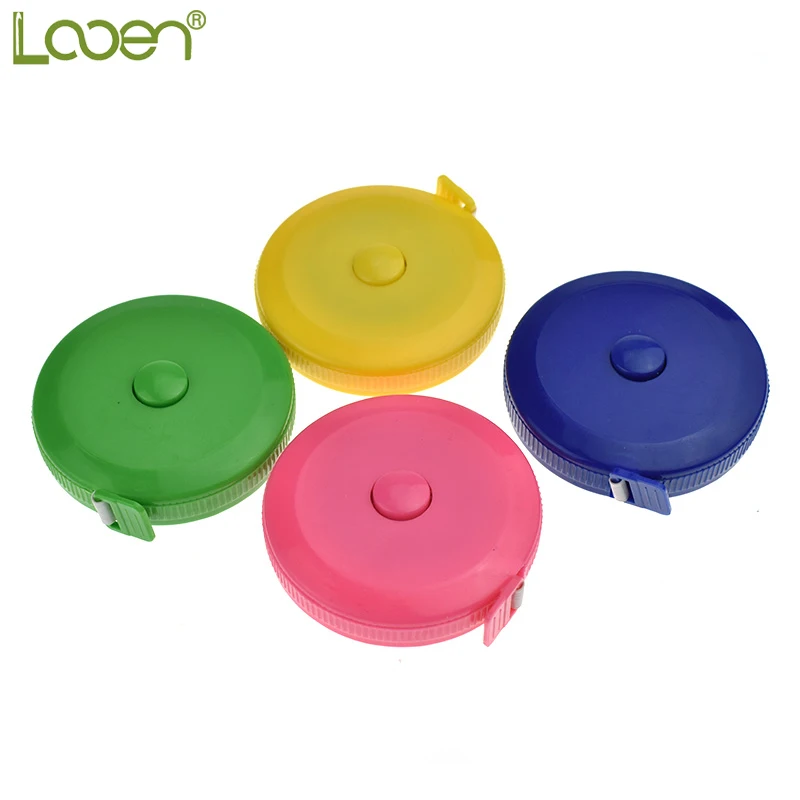 

Looen 1pc Plastic Round Tape Measure Portable Travel Home Mini Tape Measure Ruler Sewing Tools Inch/Centimeter Send Random Color