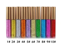 waterproof long lasting handaiyan liquid glitter eyeliner 10 colors available glitter pressed powder 10pcslot drop shipping