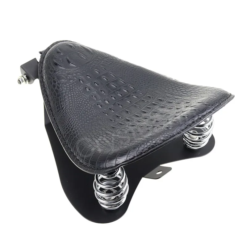 Black Motorcycle Retro Solo Seat With Spring Mounting Bracket Baseplate Kit For Harley Sportster XL 883 1200 Bobber Chopper |