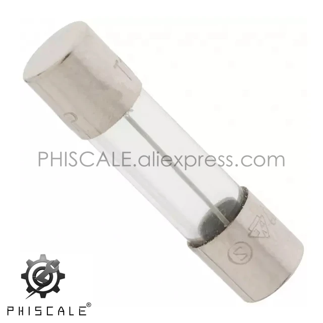 PHISCALE 100 шт. 5х20 мм 5 2 х20 Картридж стеклянный/керамический предохранитель