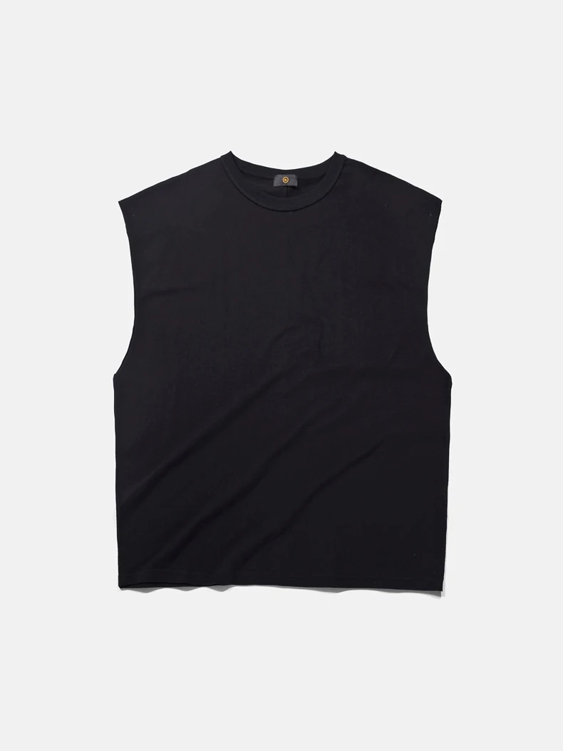 QoolXCWear High Street Жилет негабаритных майка для мужчин хип хоп без рукавов забавные Свободные Стиль Футболка - Цвет: picture color