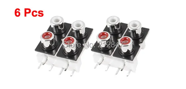 6 шт. DVD динамик 4 RCA 6 Pin печатного монтажа Розетка разъем