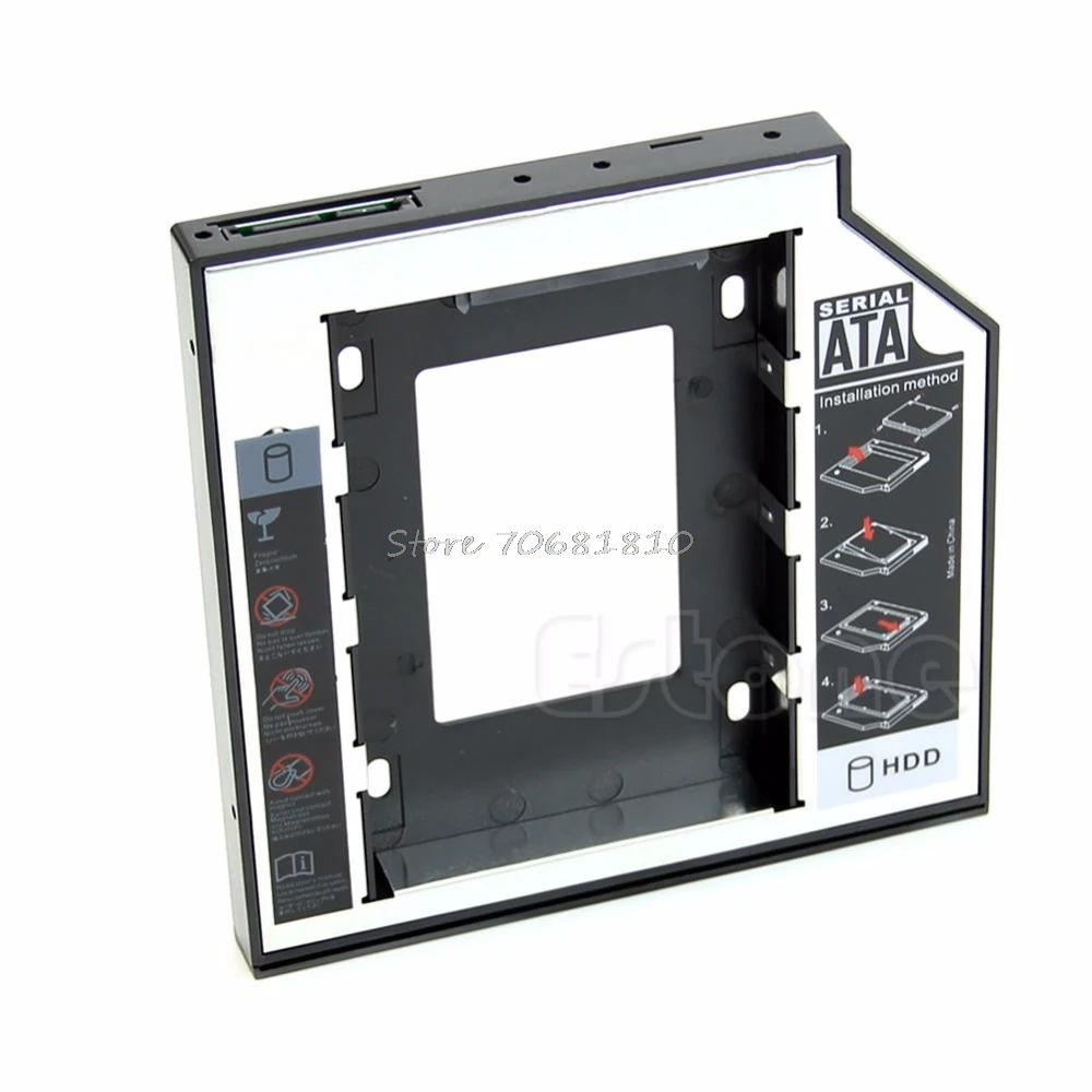 Универсальный жесткий диск 12 7 мм SATA 2nd SSD HDD Caddy для DVD CD Optical Bay Прямая
