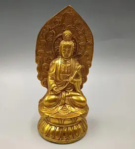 Collect exquisite brass handicraft Manjusri bodhisattva Buddha statue