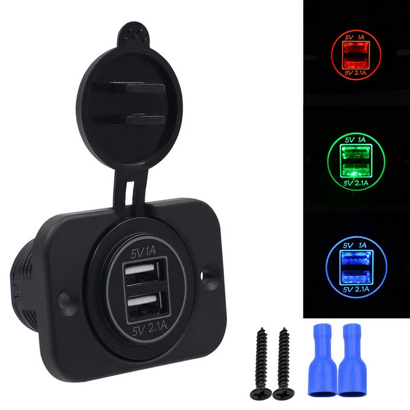 Универсальный 5 в 3.1A двойной 2 USB Высокое качество авто зарядное устройство розетка адаптер 12 В 24 В для мотоцикла автомобиля водонепроницаемый разъем питания