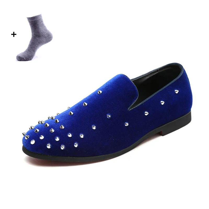 Men's Casual Shoes' Shoes Mens Spring Autumn Slip-On Big Size Men 2019 Loafers Rivet Plus 46 47 48 Socks | Обувь