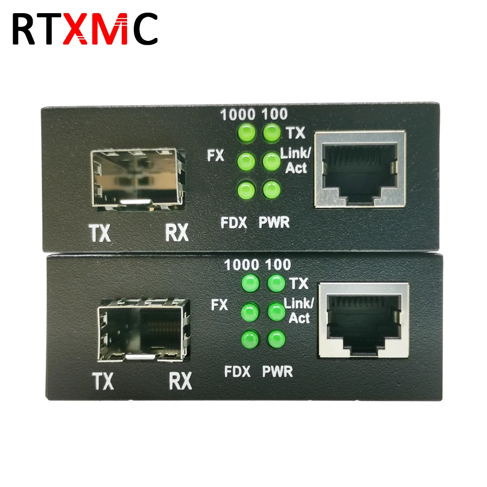 SFP волокна Media Converter к RJ45 Gigabit 10/100/1000 M Ethernet преобразователя приемопередатчик