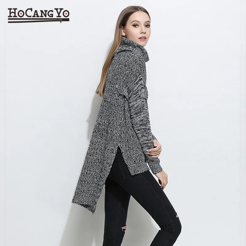 Fashion NEW Autumn Winter Long-Sleeved High-Neck Sweater Thick Knitted Pullovers Plus Size Knitwear Women's Turtleneck Clothes | Женская